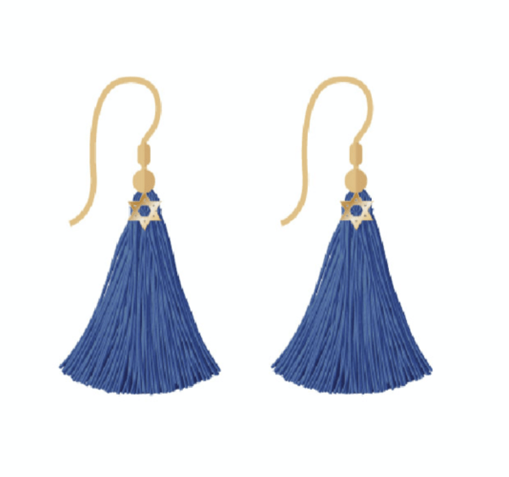 Tipsy Elves - Hanukkah Star of David Tassel Earrings by Tipsy Elves - ModernTribe