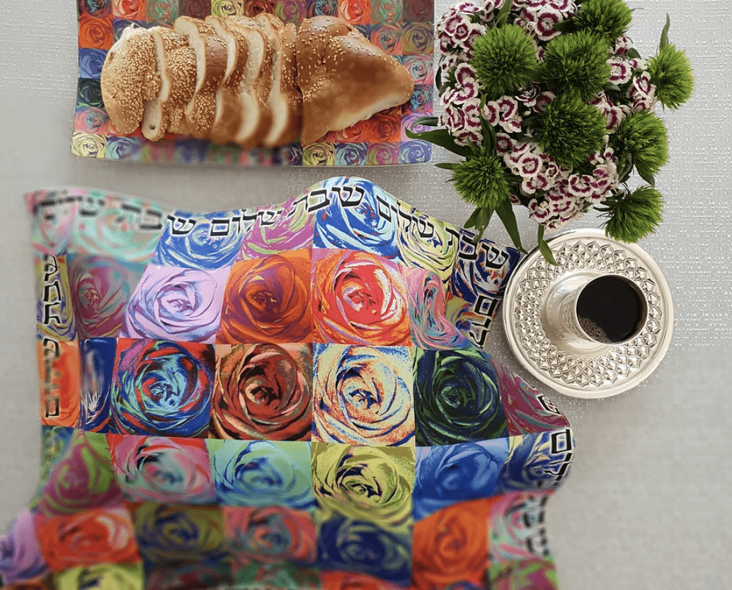 Danke Judaica - Flowers Challah Cover - ModernTribe