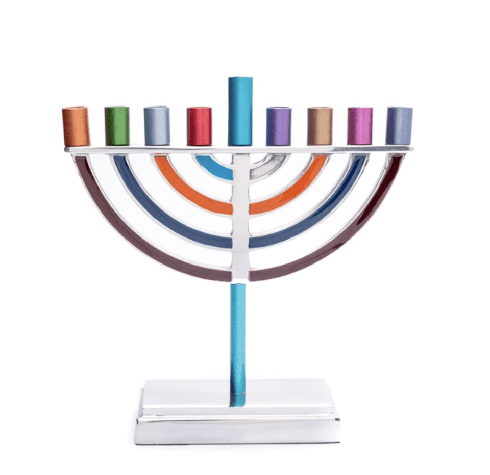 Yair Emanuel - Large Classic Menorah by Yair Emanuel - Multicolored - ModernTribe