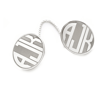 Miriam Merenfeld Jewelry - Monogram Sterling Silver Tallis Clips - Classic - ModernTribe