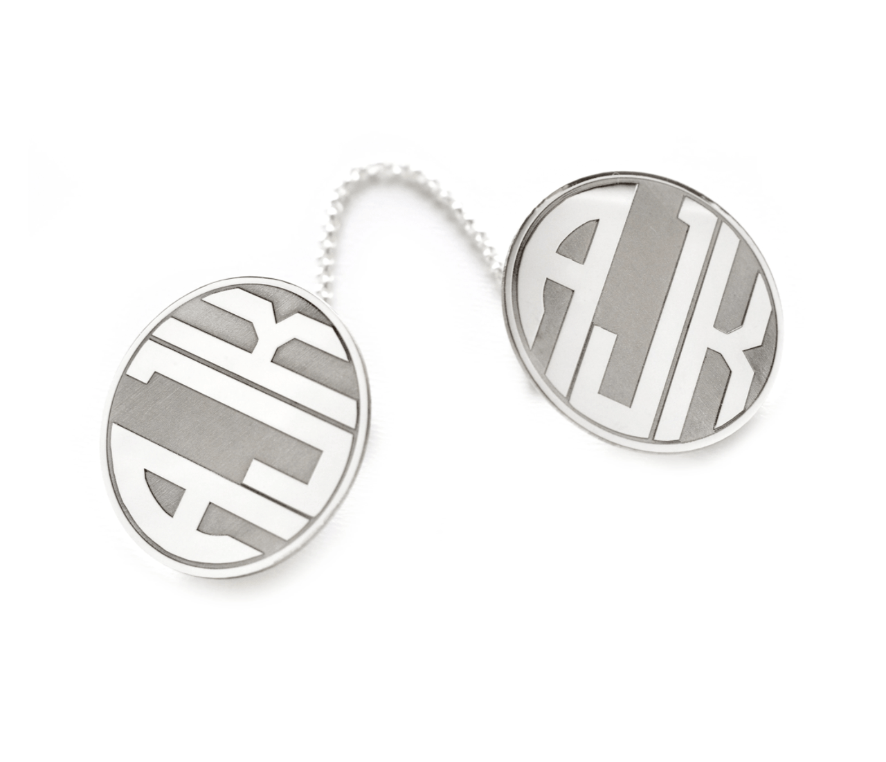 Miriam Merenfeld Jewelry - Monogram Sterling Silver Tallis Clips - Classic - ModernTribe