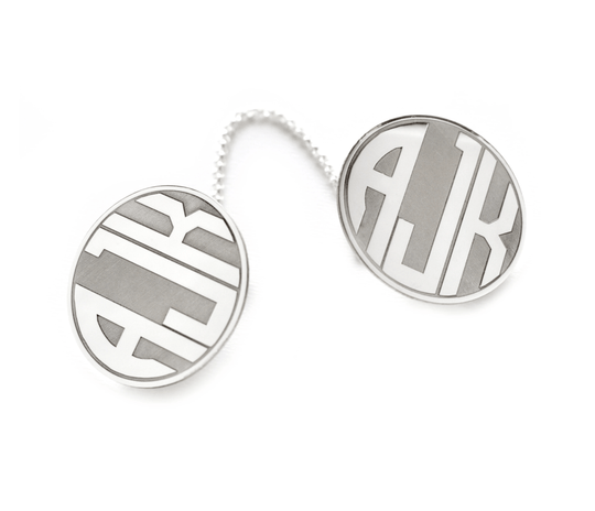 Monogram Sterling Silver Tallis Clips - Classic