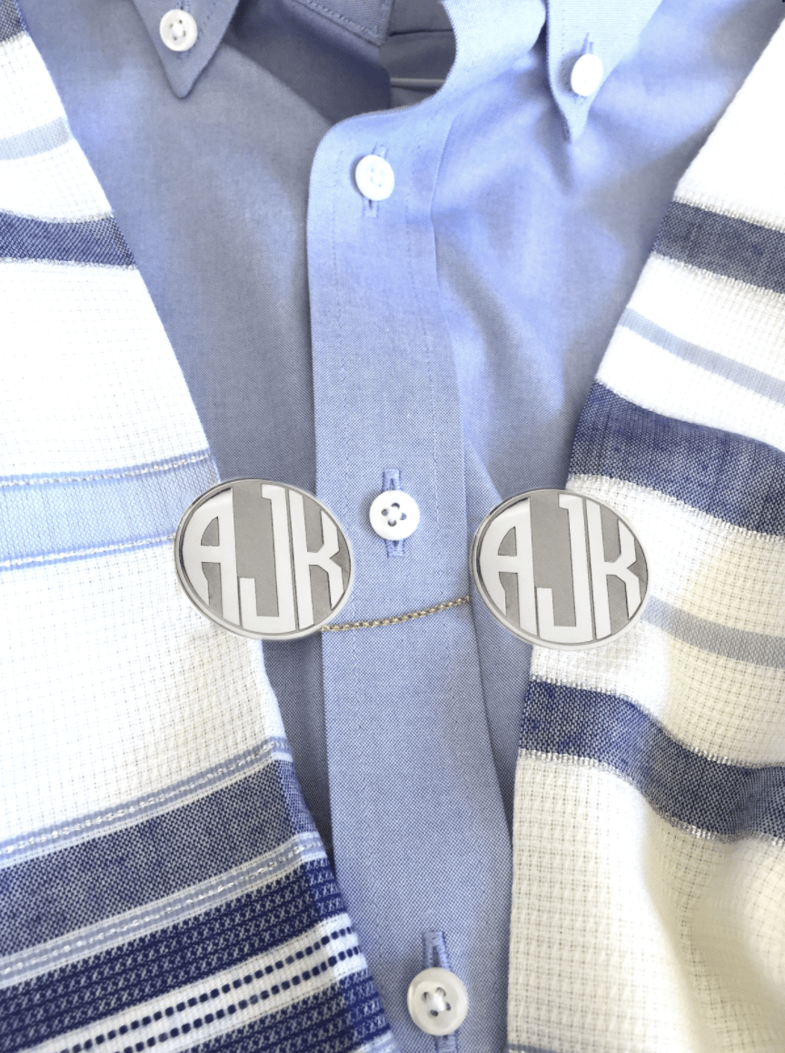 Miriam Merenfeld Jewelry - Monogram Sterling Silver Tallis Clips - Classic - ModernTribe