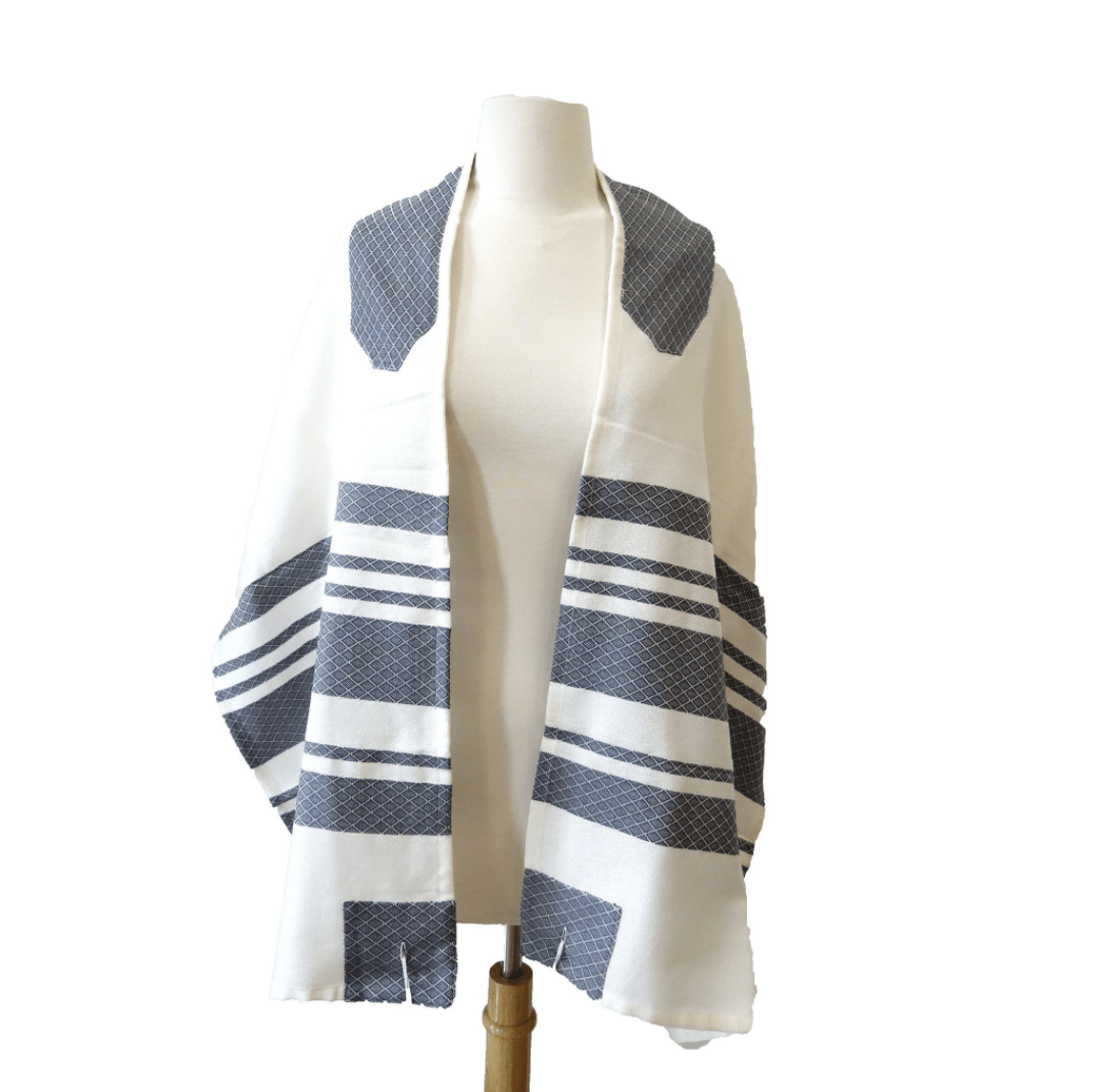 Advah - Gray Stripes Traditional Woven Tallit by Advah Designs - ModernTribe