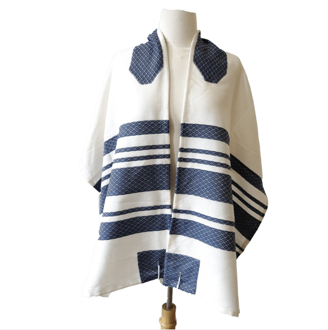 Advah - Navy Stripes Traditional Woven Tallit by Advah Designs - ModernTribe