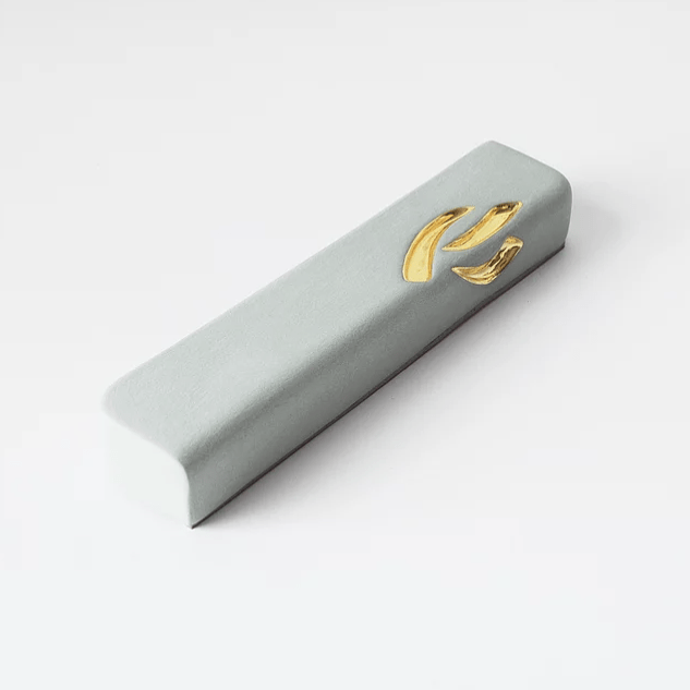 Yahalomis - Small Ceramic Mezuzah Case with Gold by Yahalomis - (Choice of Color) - ModernTribe