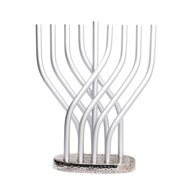 Yair Emanuel - Flame Menorah by Yair Emanuel - Silver - ModernTribe