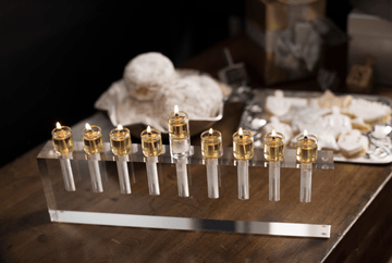Apeloig Collection Menorahs Acrylic Oil Menorah - (Choice of Colors)