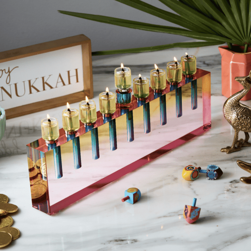 Apeloig Collection - Acrylic Oil Menorah - (Choice of Colors) - ModernTribe