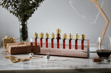 Apeloig Collection Menorahs Acrylic Oil Menorah - (Choice of Colors)