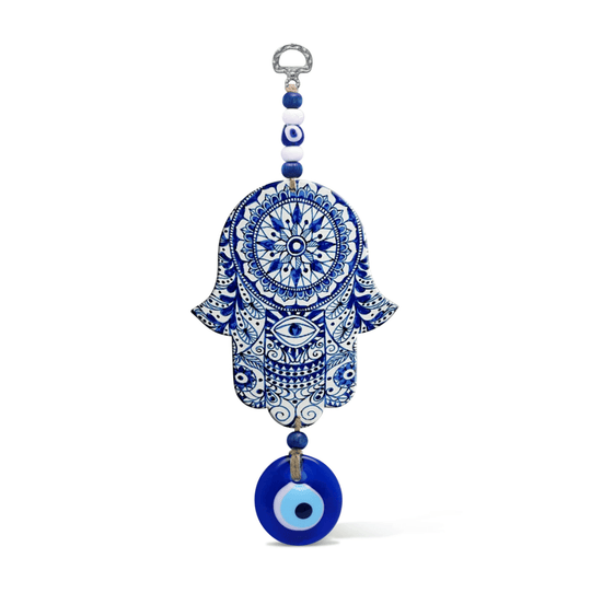 Lovely Hues of Blue Hamsa Wall Hanging
