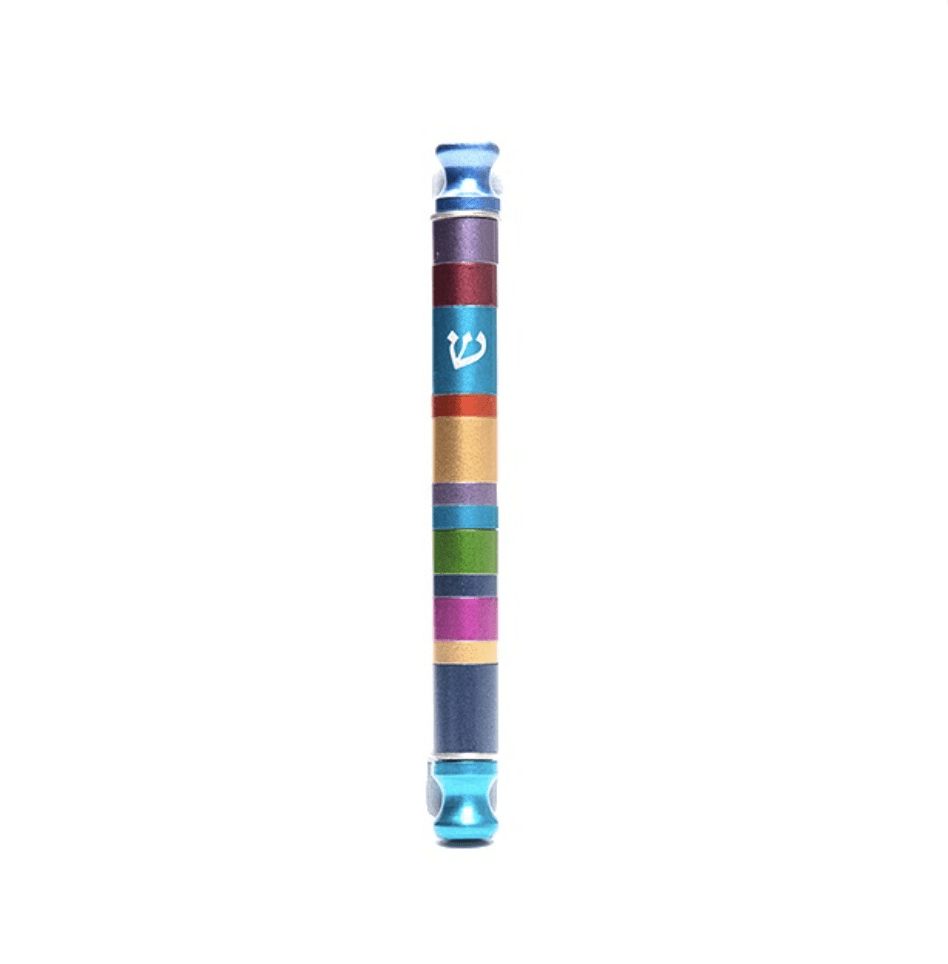 Yair Emanuel - Multicolored Cylinder Mezuzah by Yair Emanuel - ModernTribe