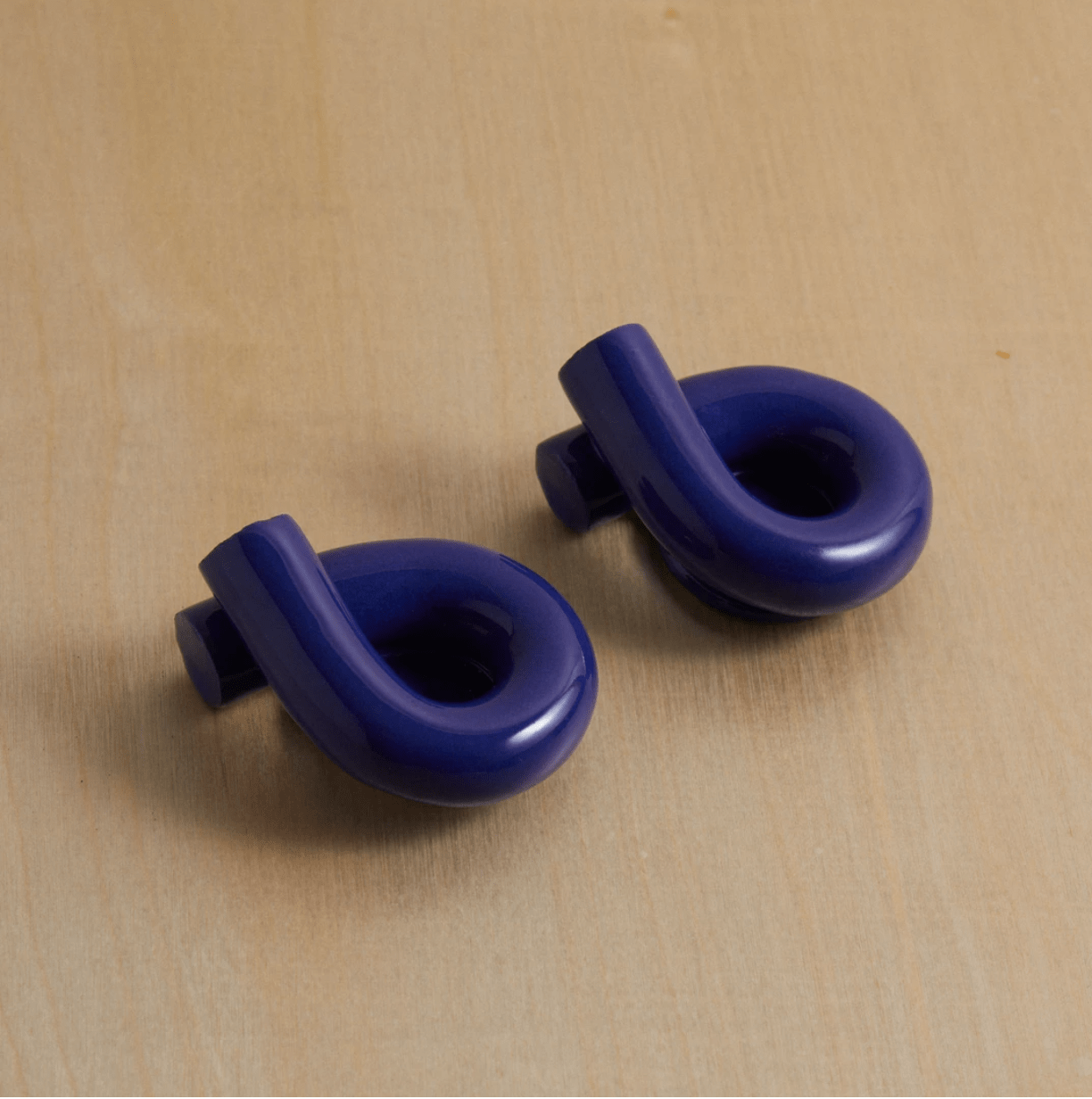 Judaica Standard Time - Judaica Standard Time x Debbie Carlos Shabbat Candlesticks - Cobalt - ModernTribe