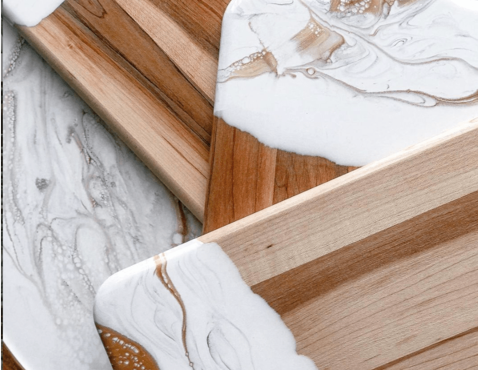 Lynn & Liana Serveware - Canadian - Maple Challah Board - White and Gold - ModernTribe