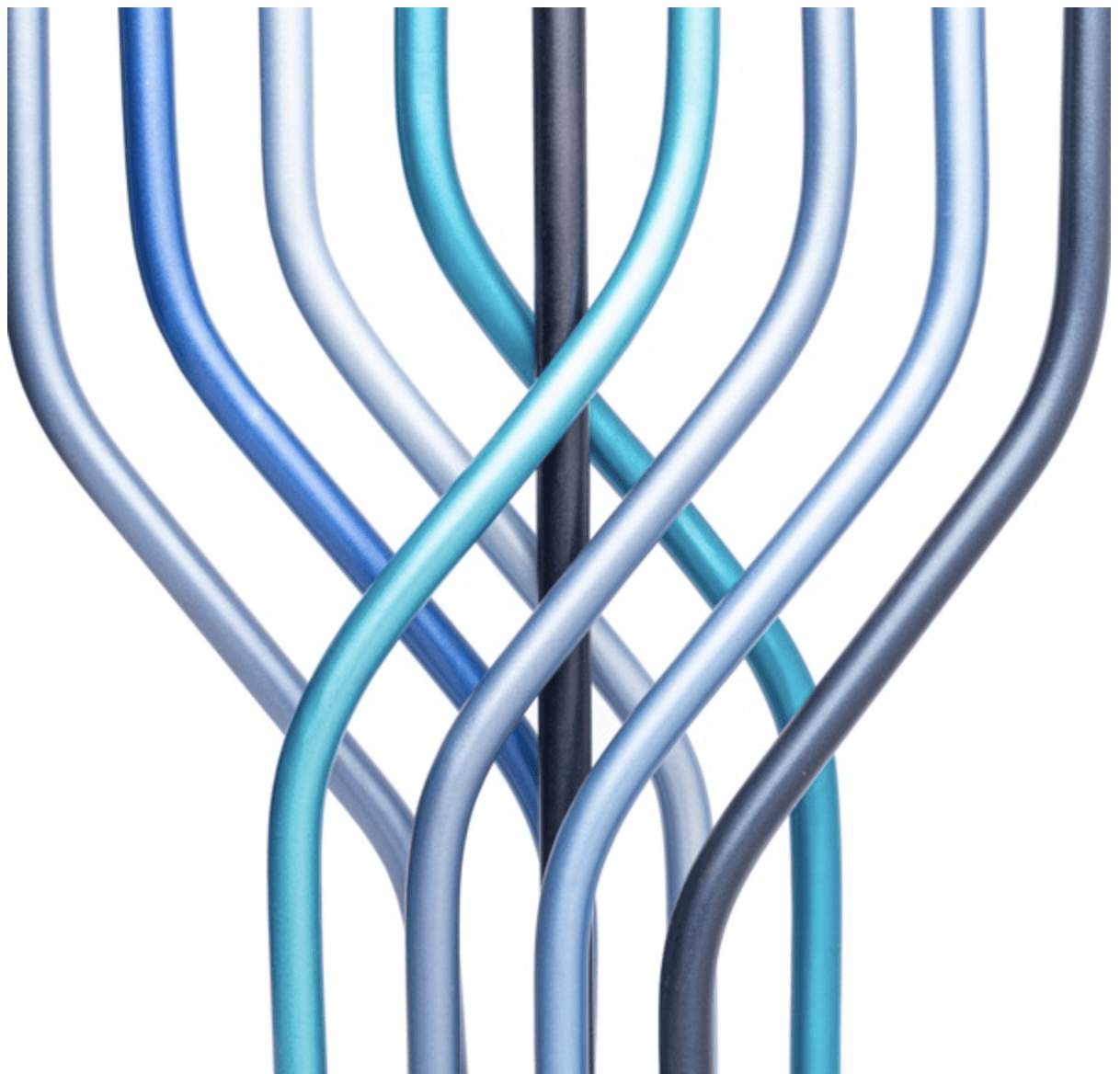 Yair Emanuel - Flame Menorah by Yair Emanuel - Blue - ModernTribe