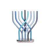 Yair Emanuel Menorahs Hanukkah Menorah -Blue Flame by Yair Emanuel