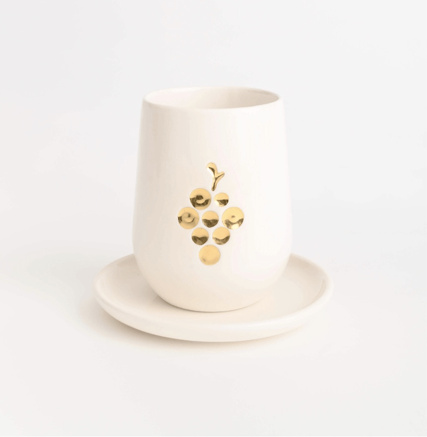 Yahalomis - Fruit of the Vine Kiddush Cup by Yahalomis - Gold - ModernTribe