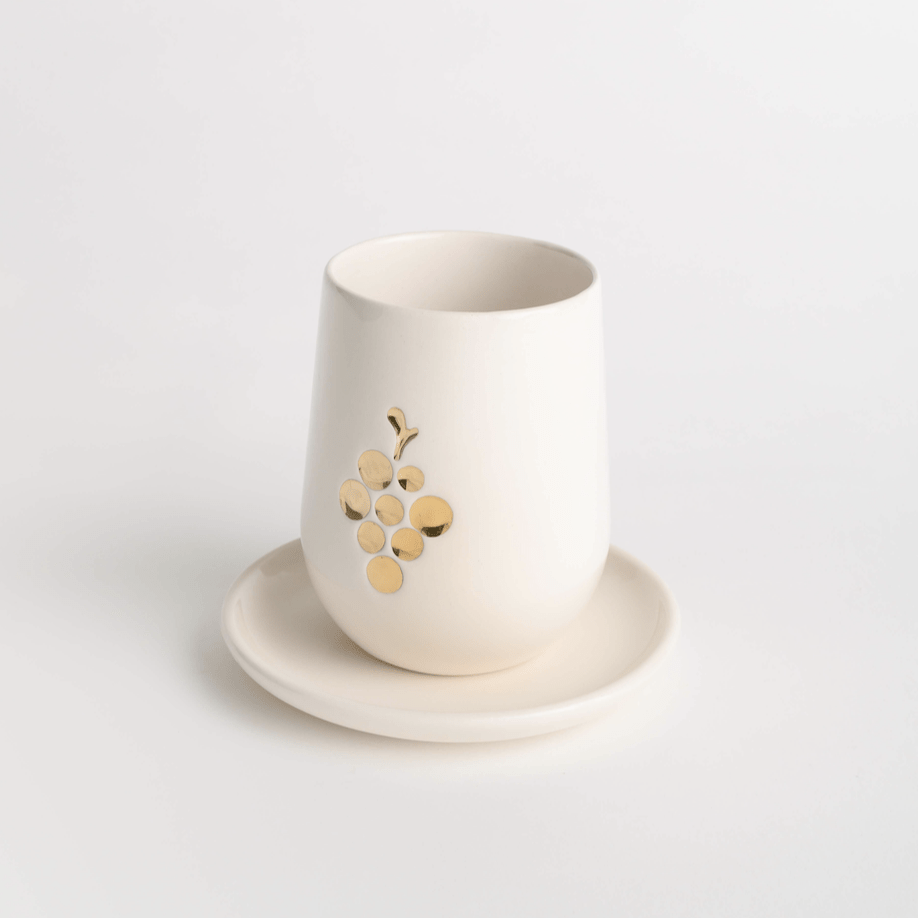 Yahalomis - Fruit of the Vine Kiddush Cup by Yahalomis - Gold - ModernTribe