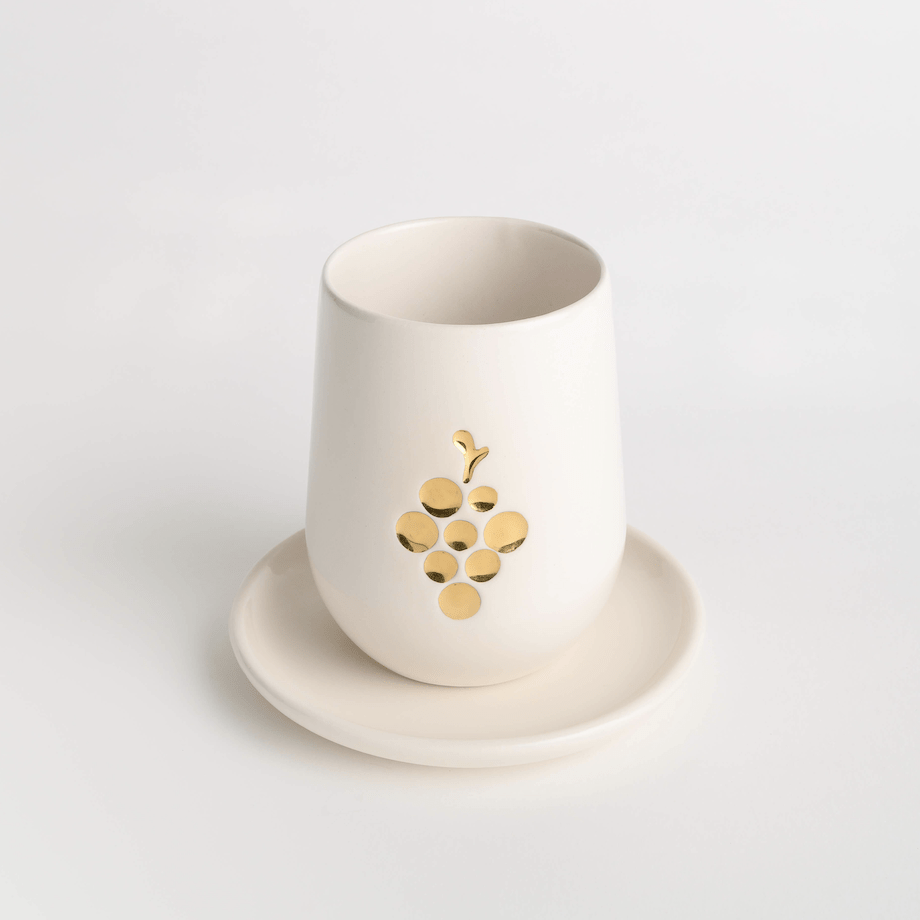 Yahalomis - Fruit of the Vine Kiddush Cup by Yahalomis - Gold - ModernTribe
