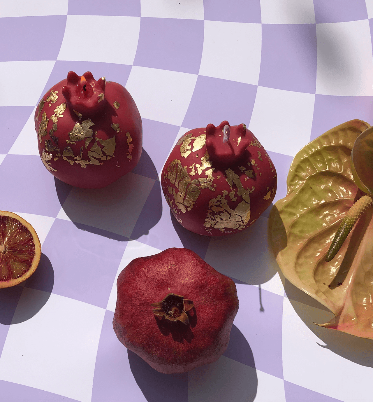 Esh - Pomegranate Gold Leaf Candle - ModernTribe