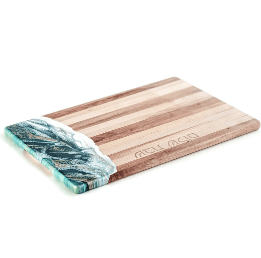 Lynn & Liana Serveware - Canadian - Maple Challah Board - Emerald and Gold - ModernTribe