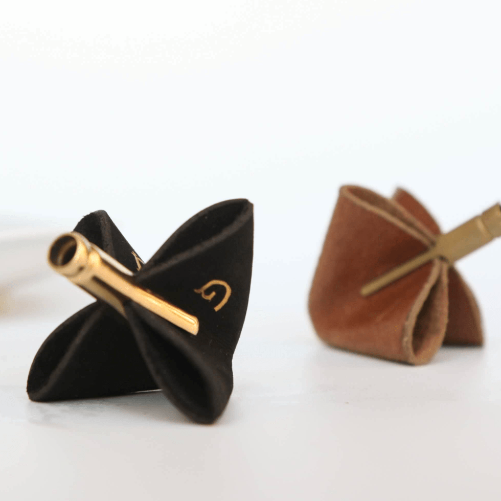 JUDA TLV - Leather and Gold Dreidel by JUDA TLV - ModernTribe