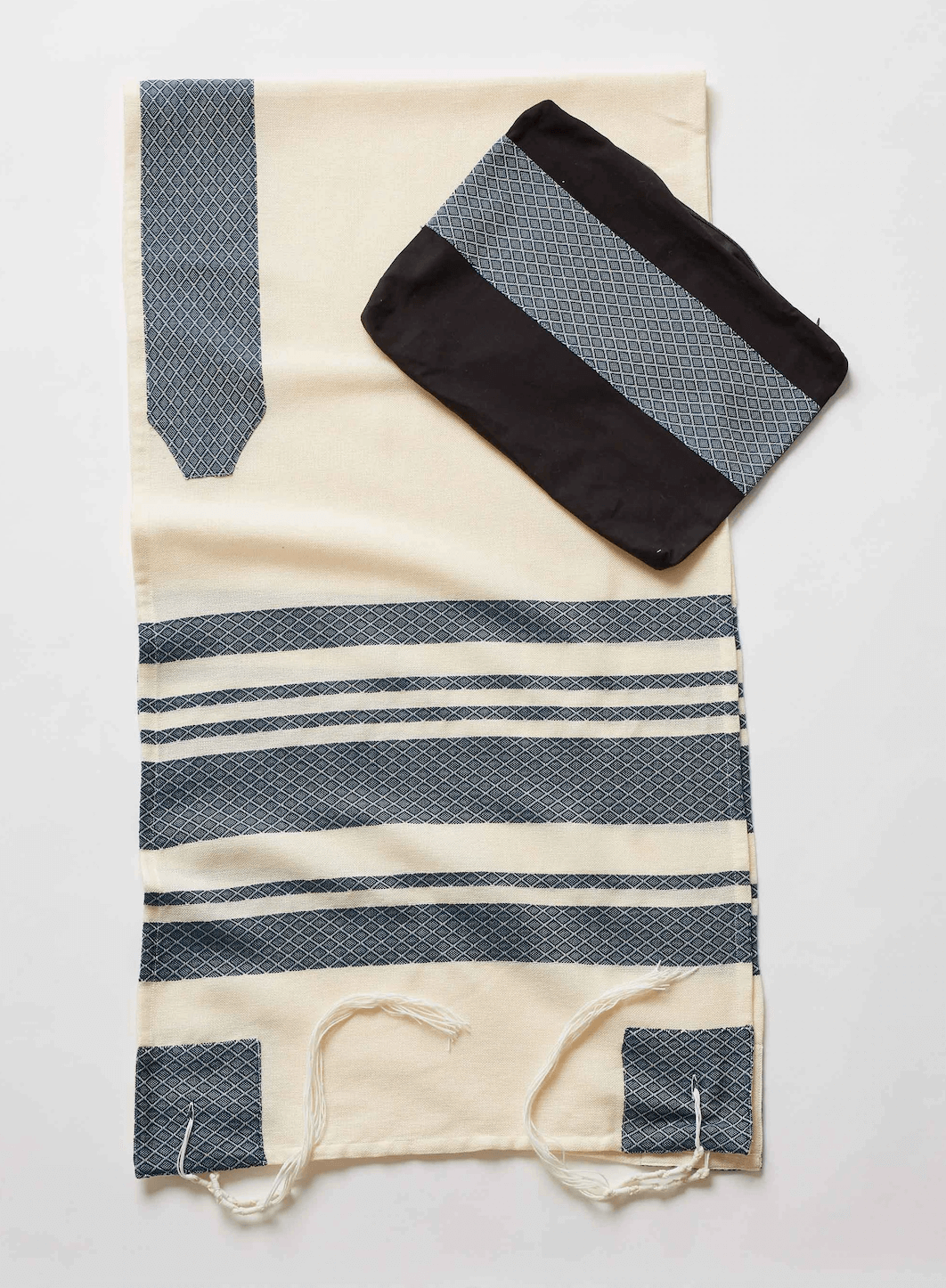 Advah - Navy Stripes Traditional Woven Tallit by Advah Designs - ModernTribe