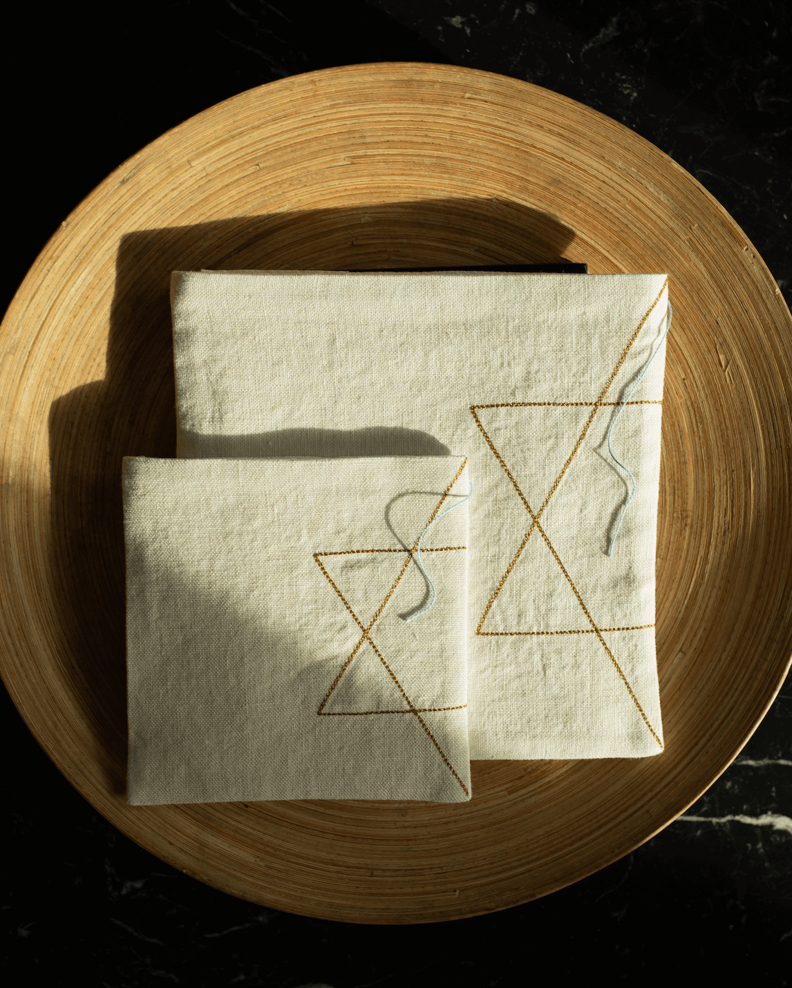The Haggadah Collective - Star of David Embroidered Matzah Cover and Afikomen Bag Set - ModernTribe