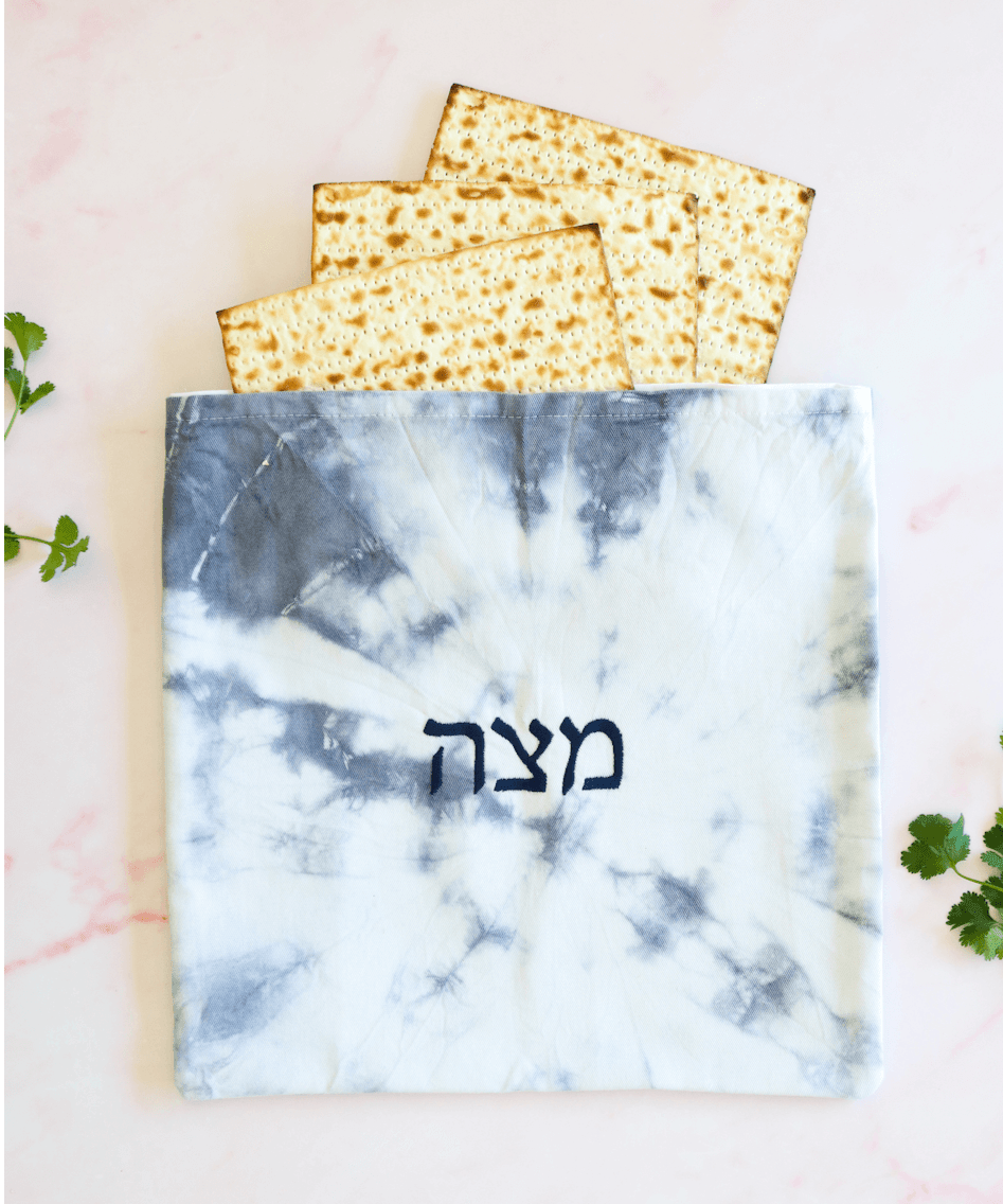 ModernTribe - Blue Tie Dye Matzah Cover - ModernTribe