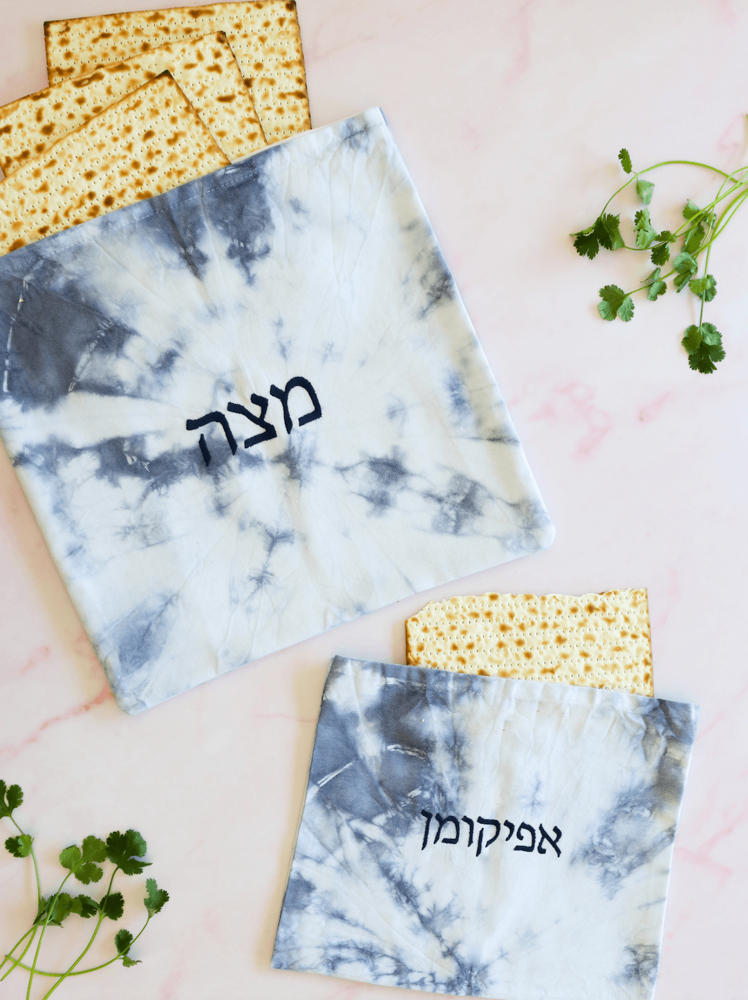 ModernTribe Matzah Covers Blue Tie Dye Matzah Cover