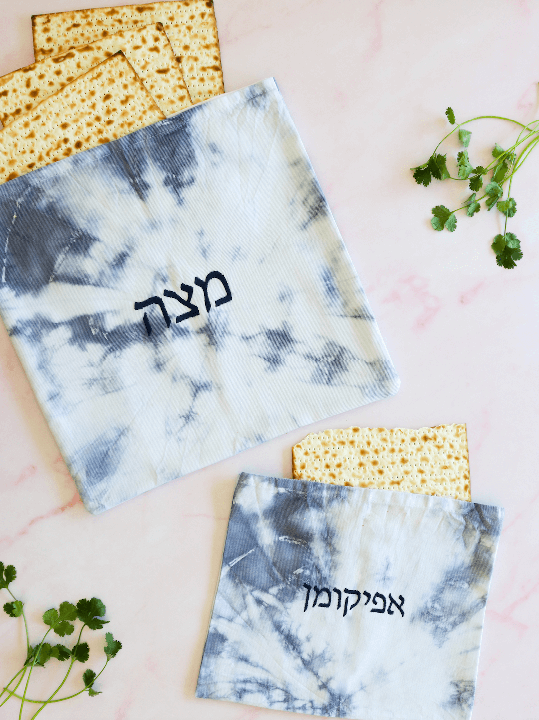 ModernTribe - Blue Tie Dye Matzah Cover - ModernTribe
