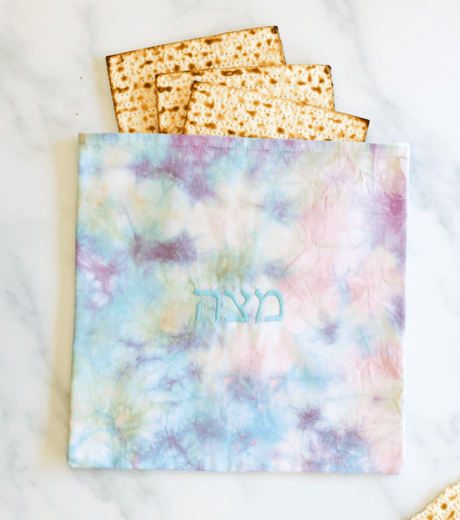 ModernTribe - Pastel Rainbow Tie Dye Matzah Cover - ModernTribe