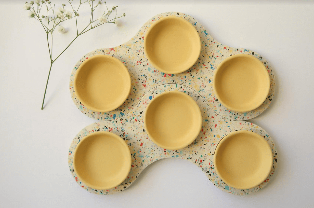 Israel Museum - Modern Splatter Seder Plate by The Israel Museum - Yellow - ModernTribe