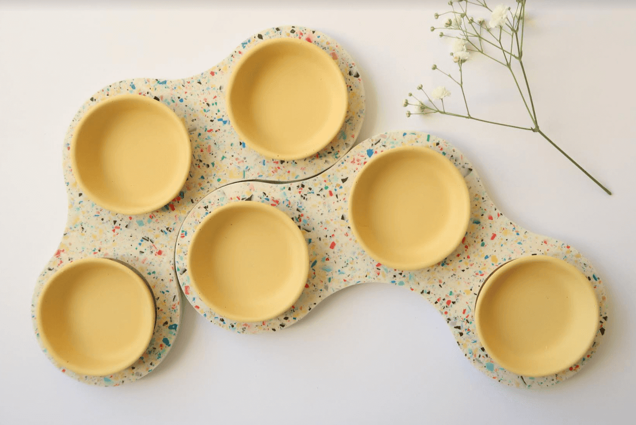 Israel Museum - Modern Splatter Seder Plate by The Israel Museum - Yellow - ModernTribe