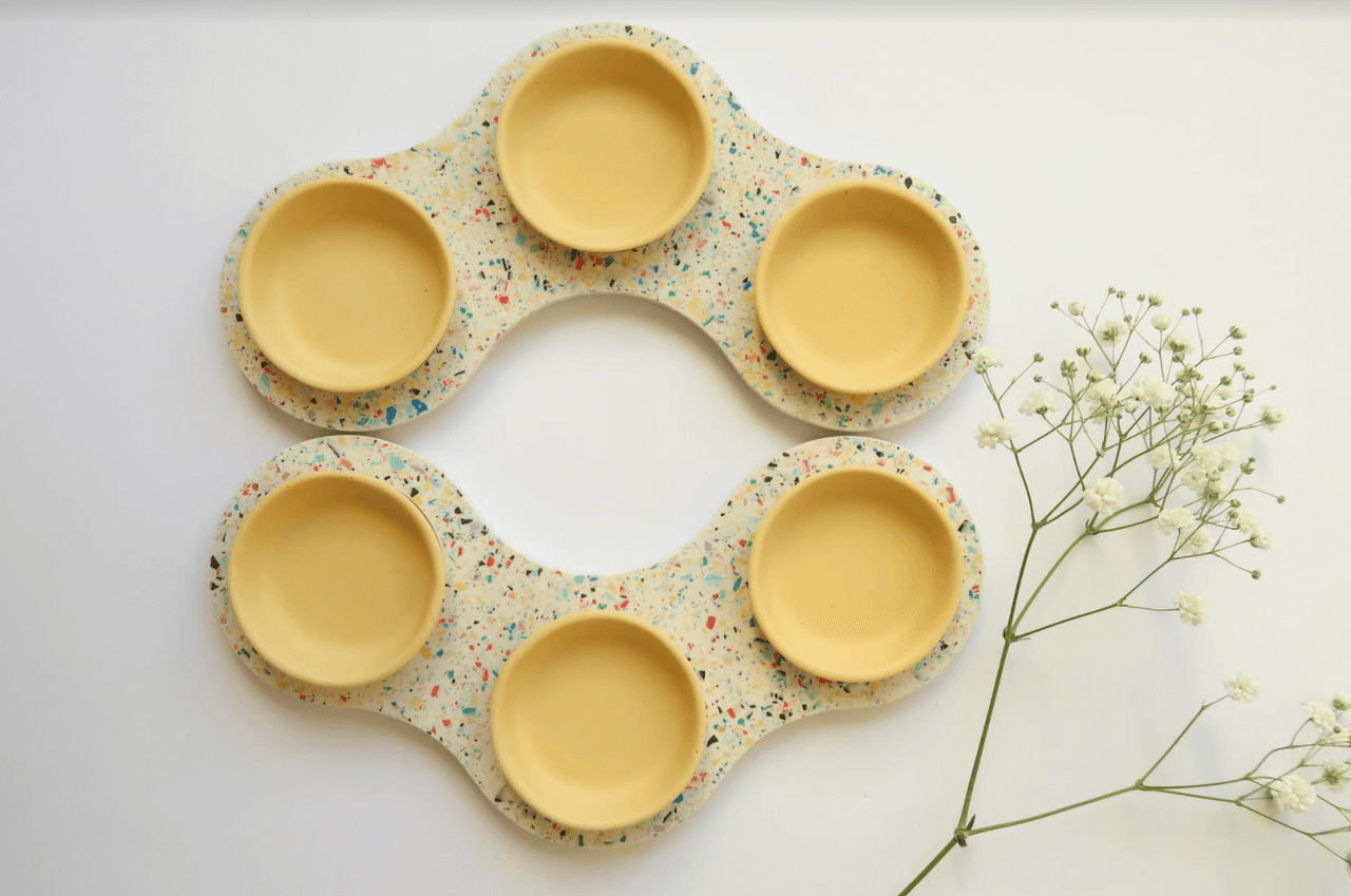 Israel Museum - Modern Splatter Seder Plate by The Israel Museum - Yellow - ModernTribe