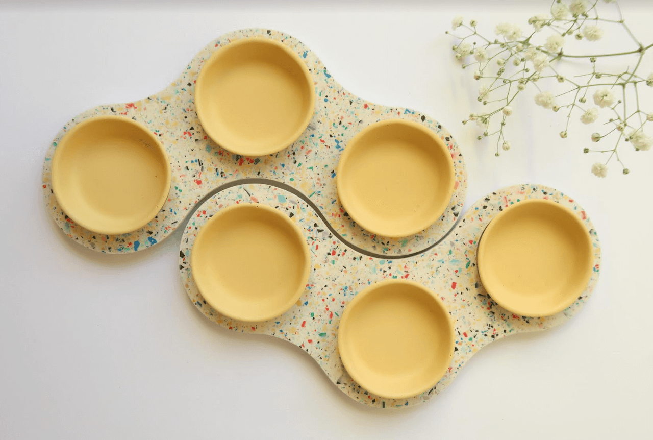 Israel Museum - Modern Splatter Seder Plate by The Israel Museum - Yellow - ModernTribe