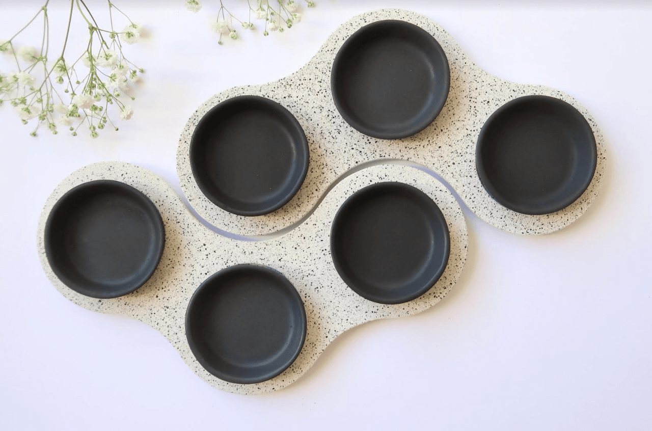 Israel Museum - Modern Splatter Seder Plate by The Israel Museum - Black - ModernTribe