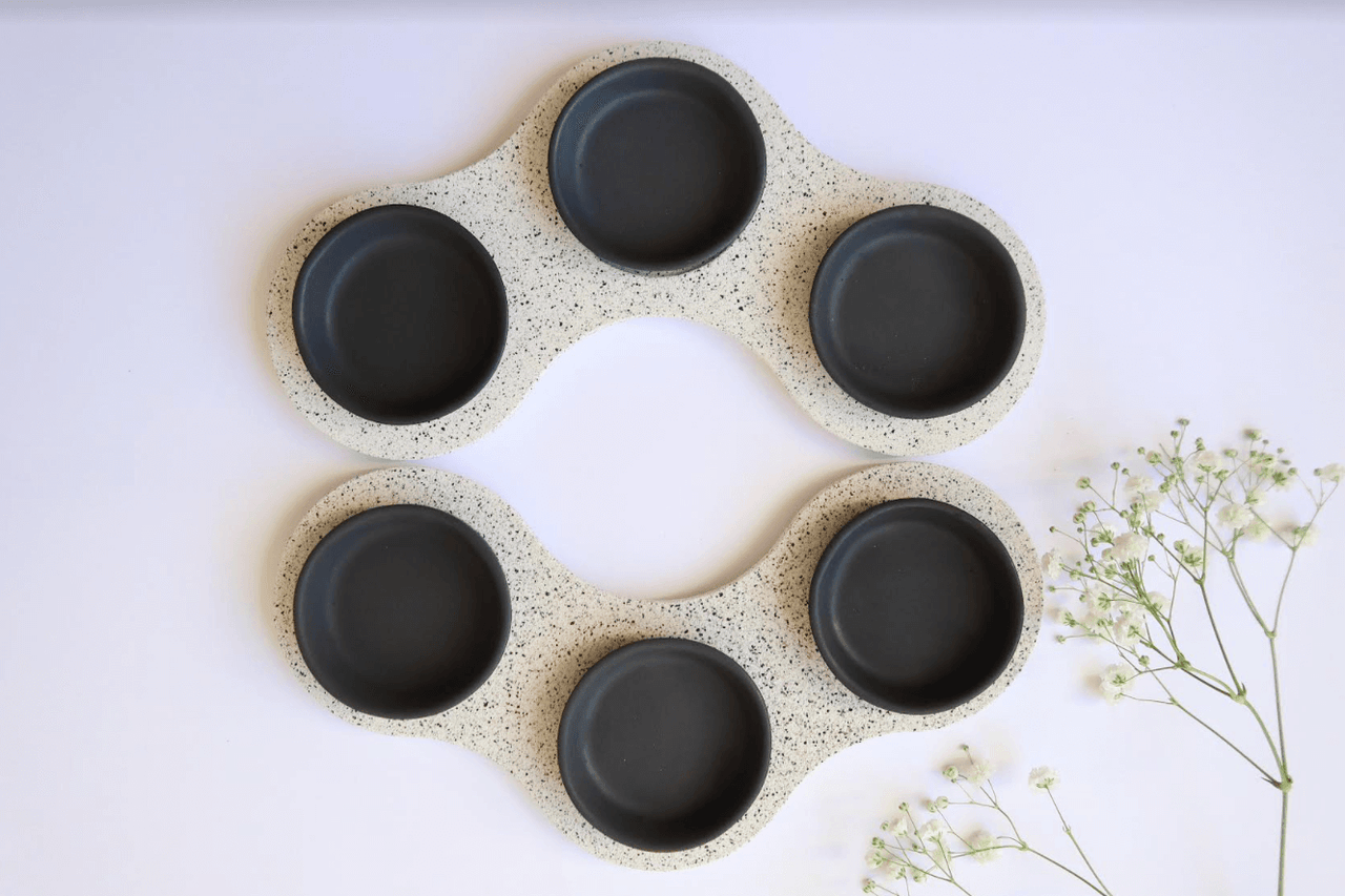 Israel Museum - Modern Splatter Seder Plate by The Israel Museum - Black - ModernTribe
