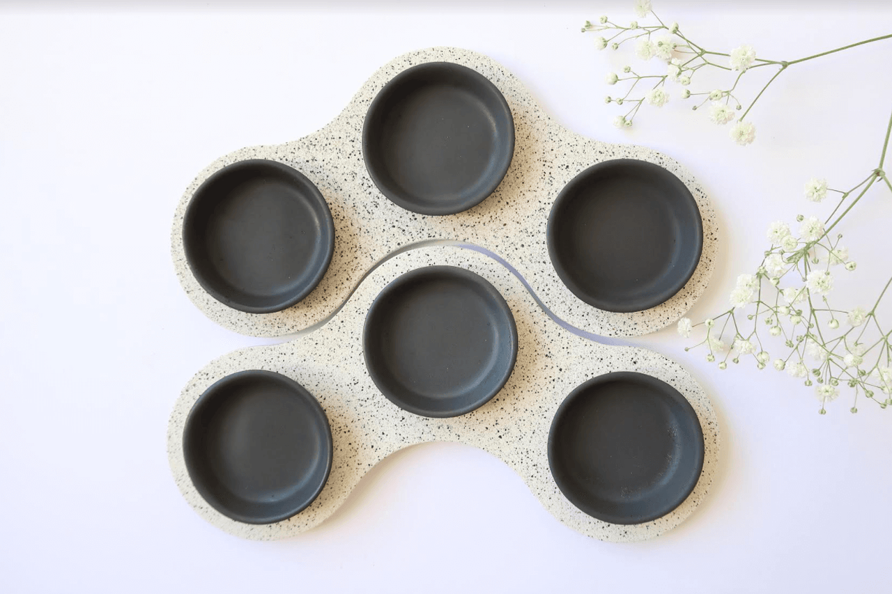 Israel Museum - Modern Splatter Seder Plate by The Israel Museum - Black - ModernTribe
