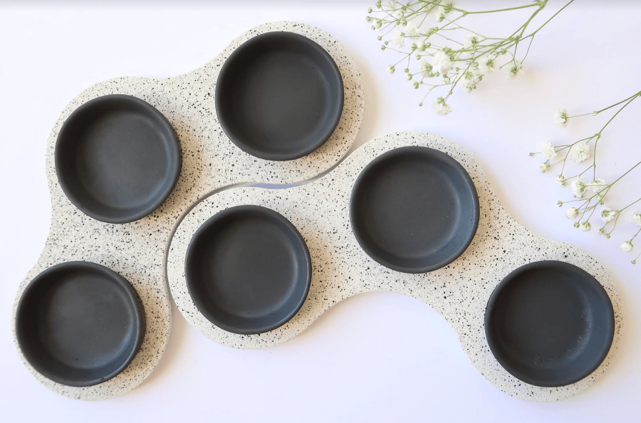 Israel Museum - Modern Splatter Seder Plate by The Israel Museum - Black - ModernTribe