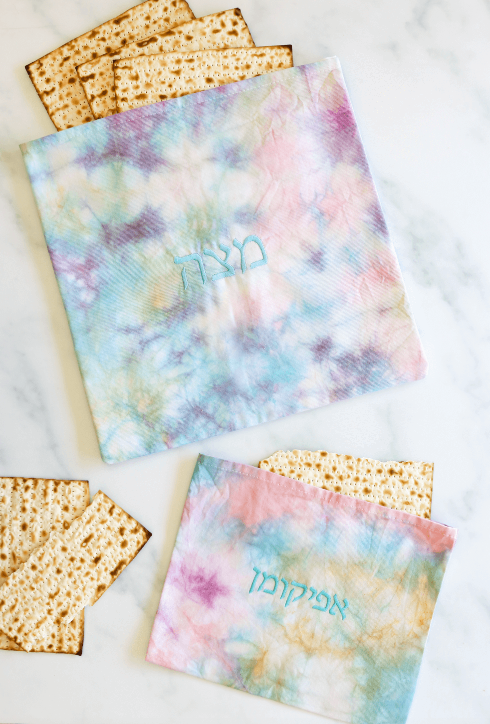 ModernTribe - Pastel Rainbow Tie Dye Matzah Cover - ModernTribe