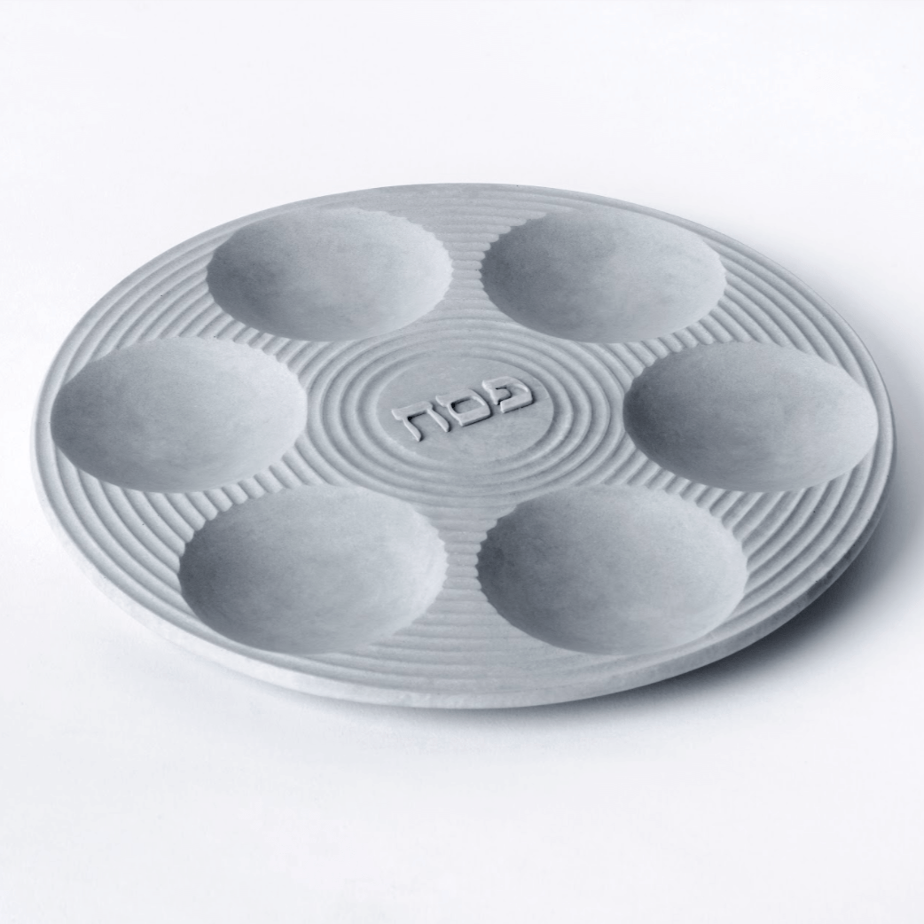 Logifaces - Contemporary Fine Concrete Seder Plate - Gray - ModernTribe