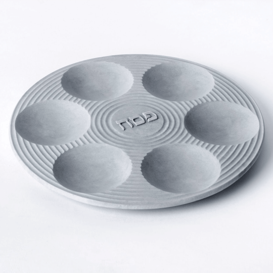 Contemporary Fine Concrete Seder Plate - Gray