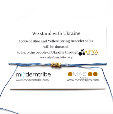 MAS Designs Jewelry Bracelets Silver Ukraine Silk Bracelet Fundraiser - 100% of Sales Go to Ukraine