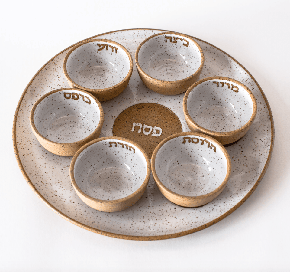 Rachael Pots - The Seder Plate by Rachael Pots - Nude and White - ModernTribe