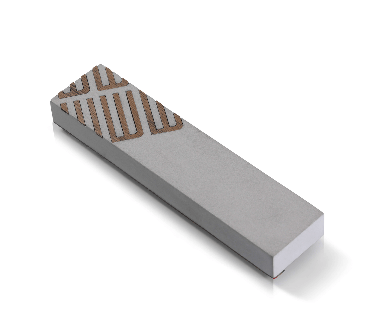 Israel Museum - Multi Shin Light Gray Cement and Wood Mezuzah - By The Israel Museum - ModernTribe