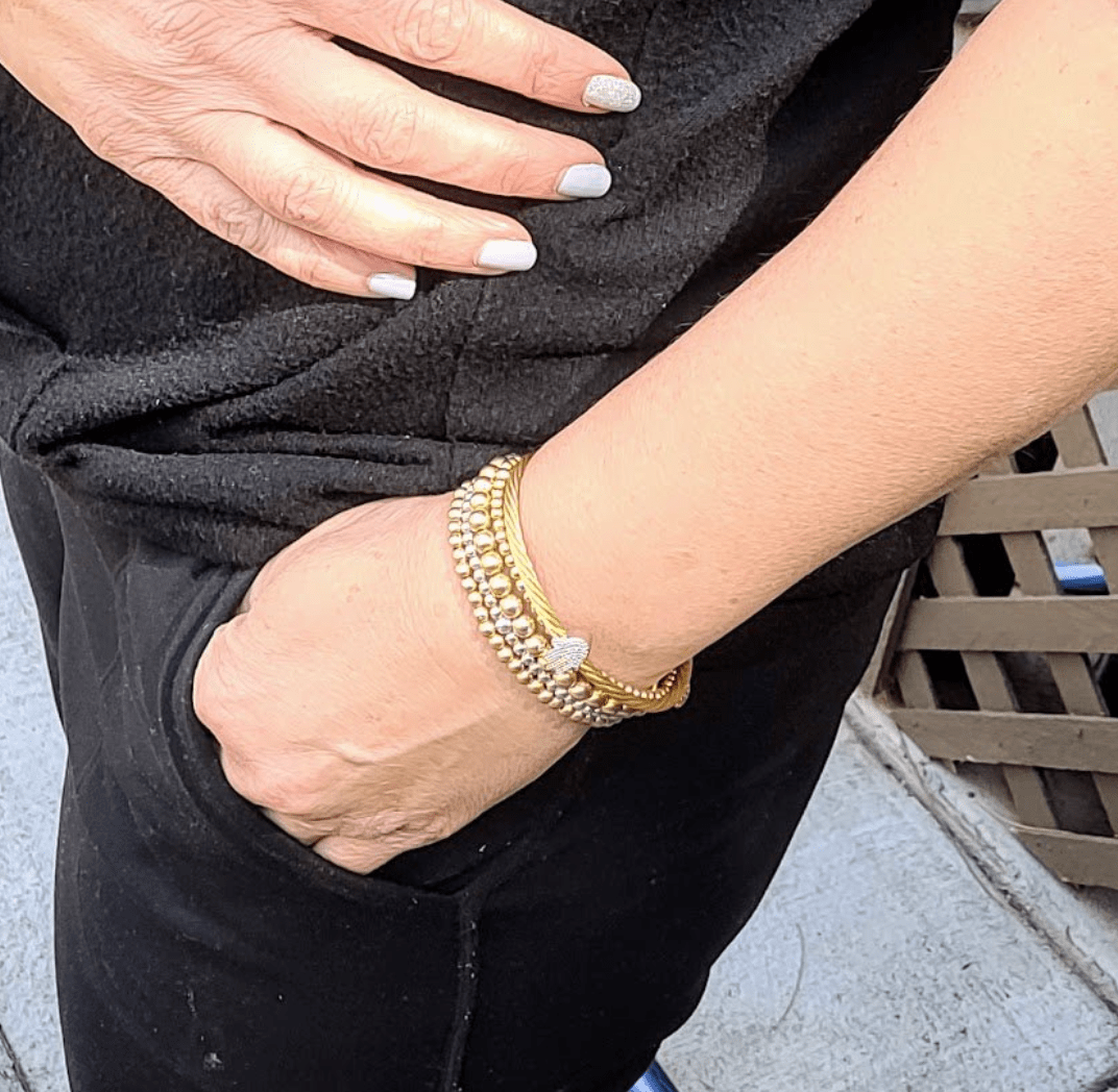 Alef Bet - Hamsa Diamond Bracelet - Yellow Gold, Rose Gold, Silver or Black - ModernTribe