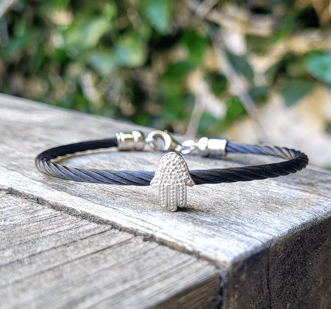 Alef Bet - Hamsa Diamond Bracelet - Yellow Gold, Rose Gold, Silver or Black - ModernTribe