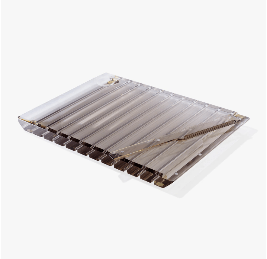 Apeloig Collection - Striped Acrylic Challah Board + Knife - Choice of Colors - ModernTribe