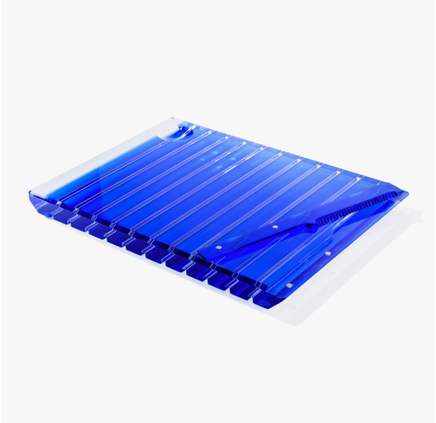 Apeloig Collection - Striped Acrylic Challah Board + Knife - Choice of Colors - ModernTribe